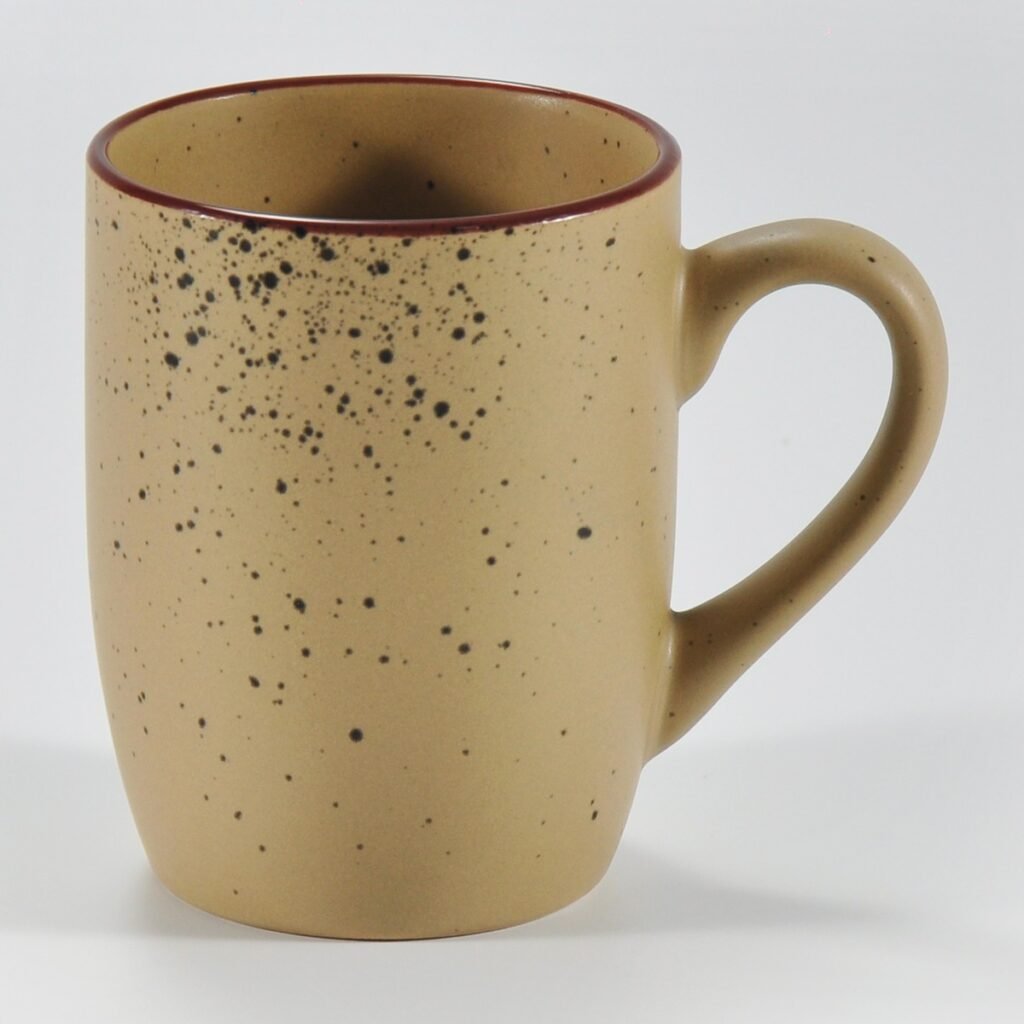 16-piece matte brown speckled stoneware dinner set by Xuye Ceramics