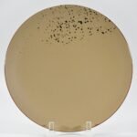 16-piece matte brown speckled stoneware dinner set by Xuye Ceramics