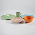 20-piece glossy multicolor stoneware dinner set by Xuye Ceramics
