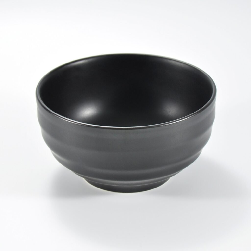 Embossed Ramen Bowl Straight Rim Matte Black