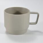 stackable ceramic coffee mug in matte and glossy colors by Xuye Ceramics